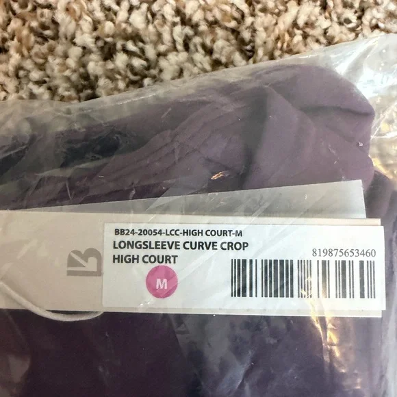 Purple Long Sleeve Curve crop - Picture 4 of 4